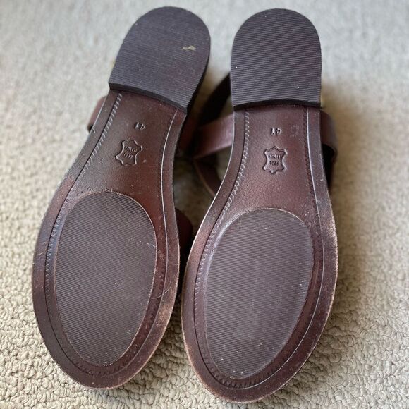 🇫🇷 Jonak Paris Chocolate Wenda leather sandals - Picture 8 of 9